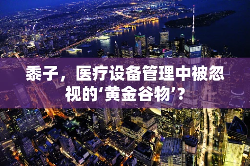 黍子，医疗设备管理中被忽视的‘黄金谷物’？