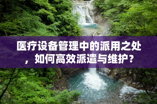 医疗设备管理中的派用之处，如何高效派遣与维护？