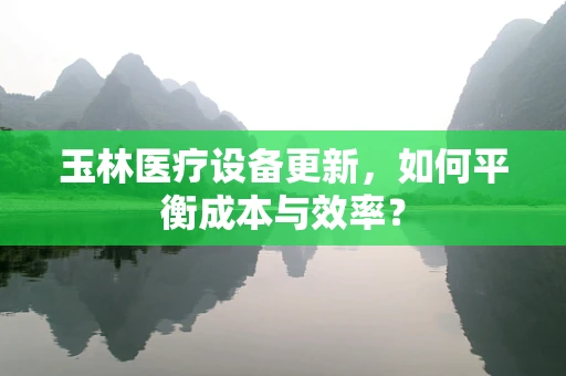 玉林医疗设备更新，如何平衡成本与效率？