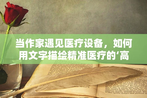 当作家遇见医疗设备，如何用文字描绘精准医疗的‘高科技’魅力？