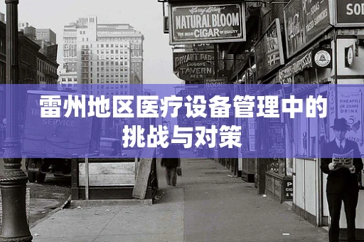 雷州地区医疗设备管理中的挑战与对策