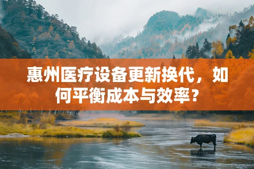 惠州医疗设备更新换代，如何平衡成本与效率？