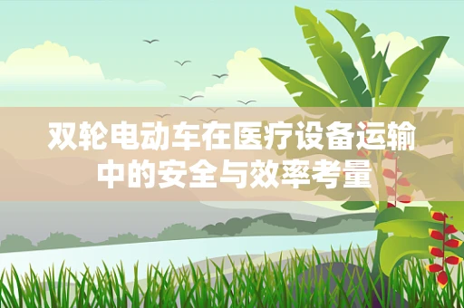 双轮电动车在医疗设备运输中的安全与效率考量